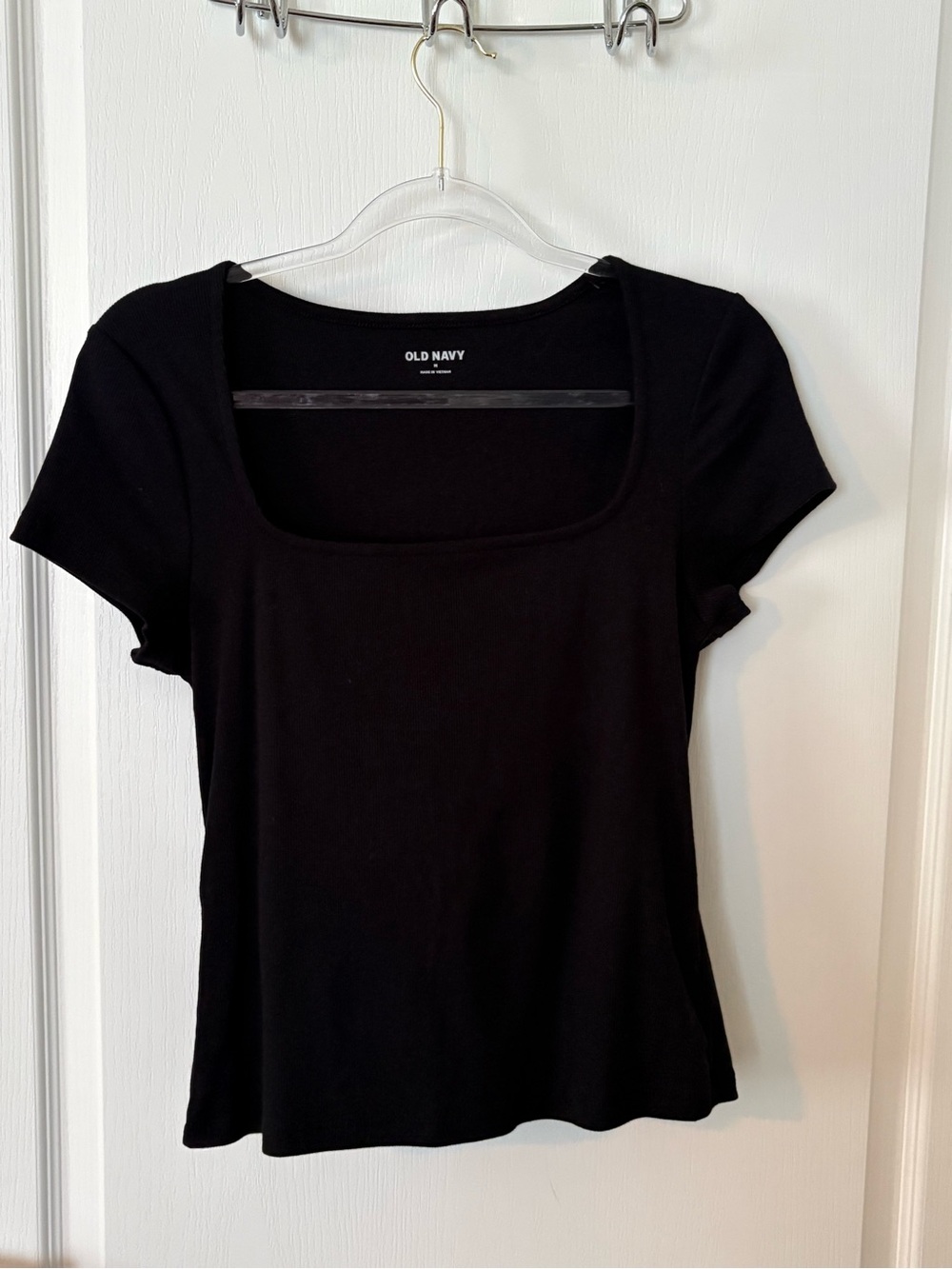 Old Navy Black Short Sleeve Top Size Medium Like New
